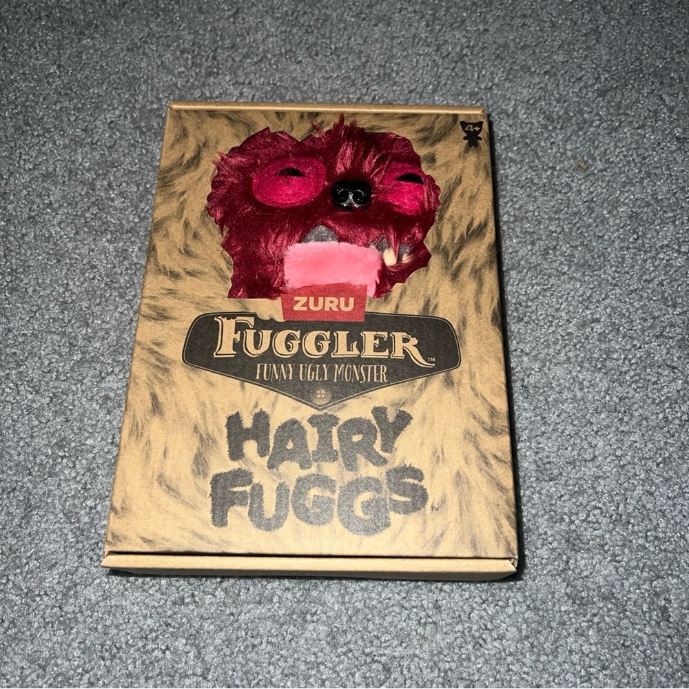 NEW IN BOX Hairy Fuggs Fuggler Maroon Sir Belch Furry Red Tongue Monster - Picture 2 of 4